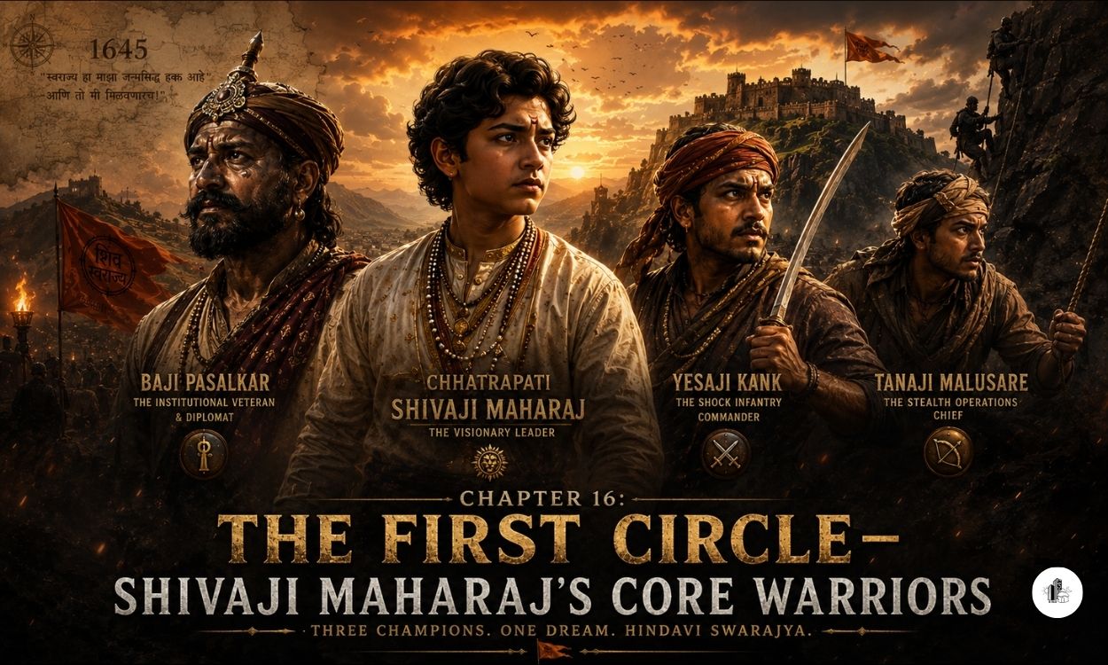 Shivaji Maharaj's Core Warriors - Baji Pasalkar, Yesaji Kank, and Tanaji Malusare