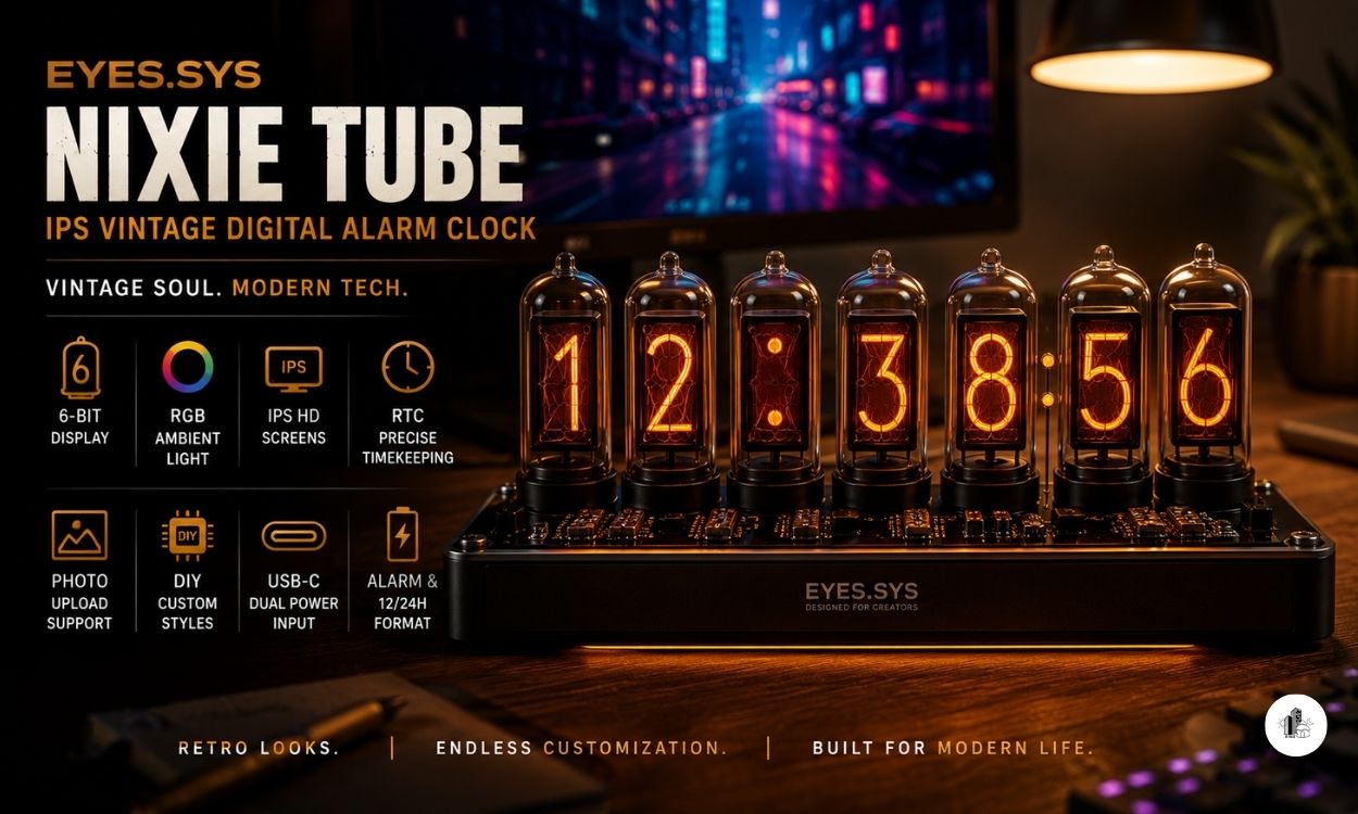 Eyes.sys Glass Nixie Tube IPS Clock